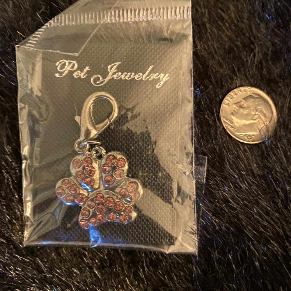 Purple Rhinestone Pet Dog Cat Tag